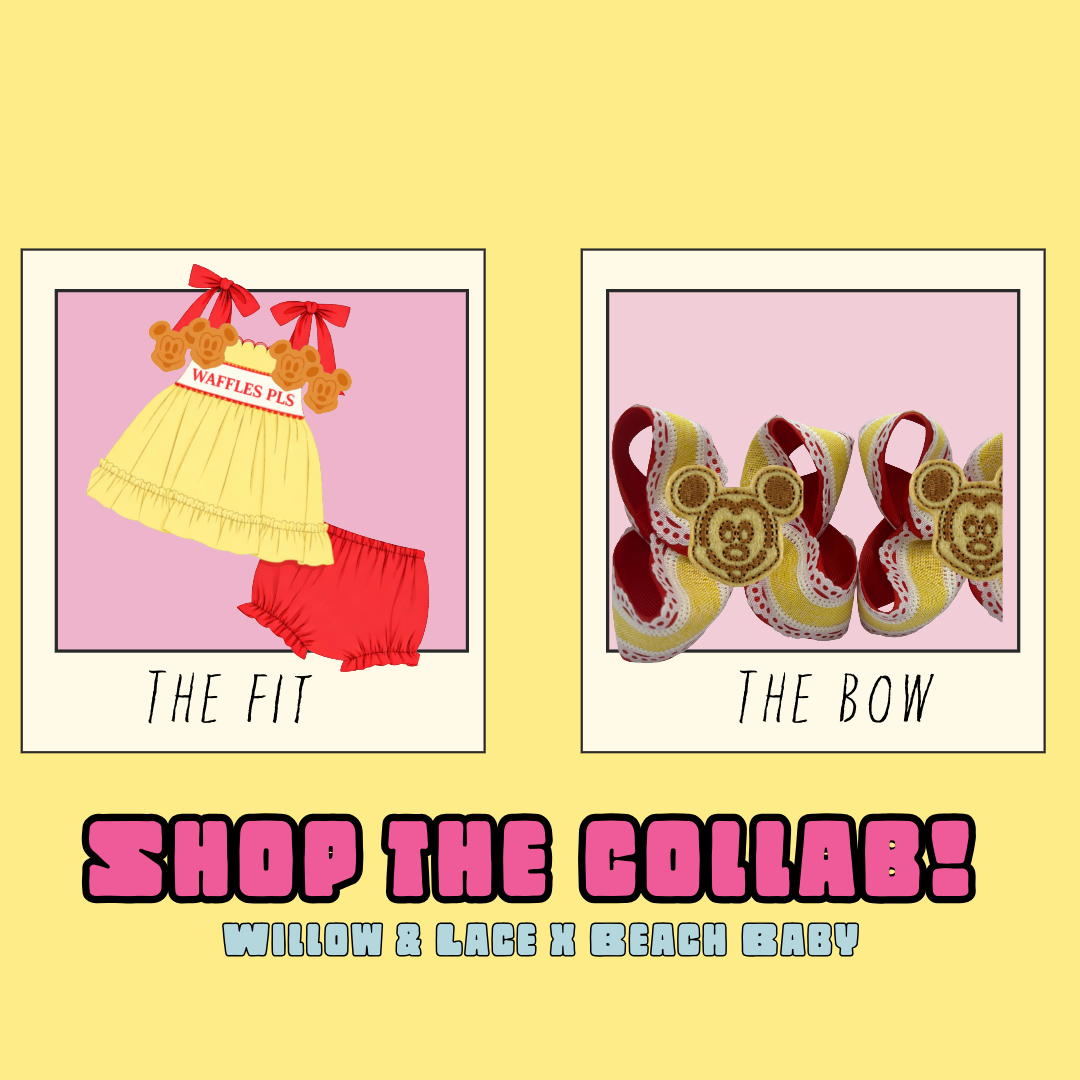 W&L collab bow “waffles pls”