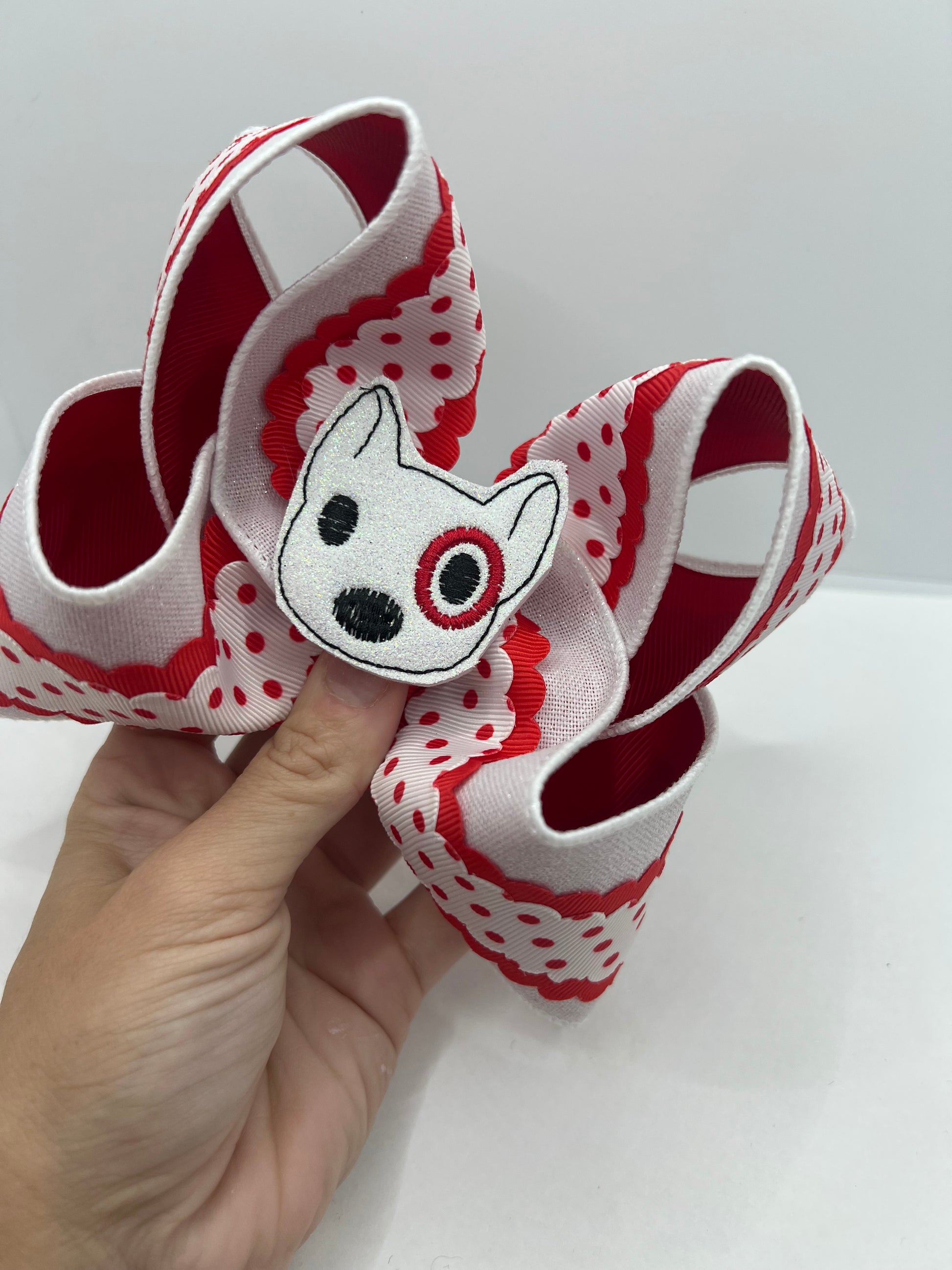 5 1/2” polka dot pup on clip