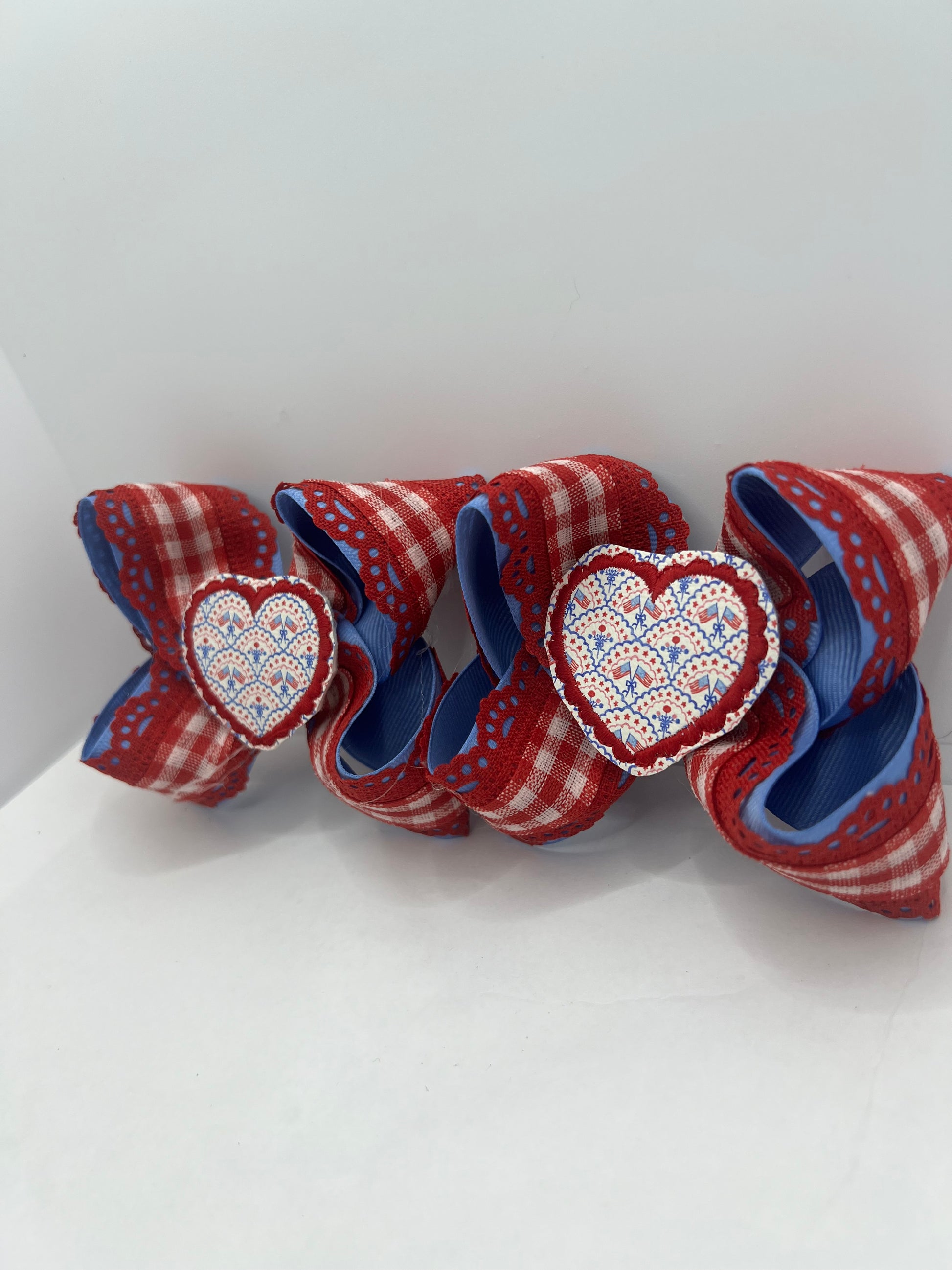 4” red white & plaid piggies