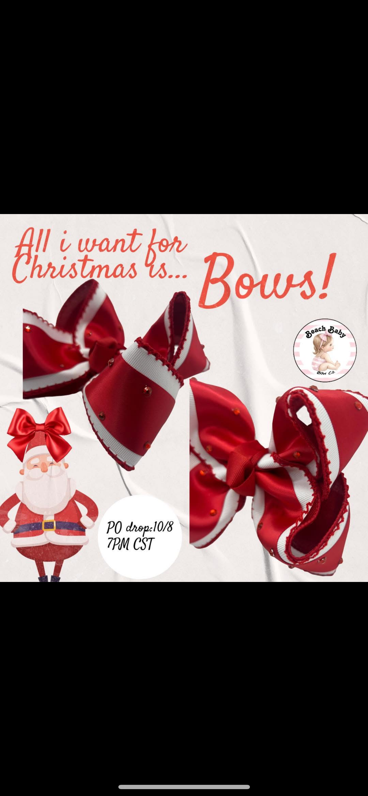 5” … bows for Christmas!!