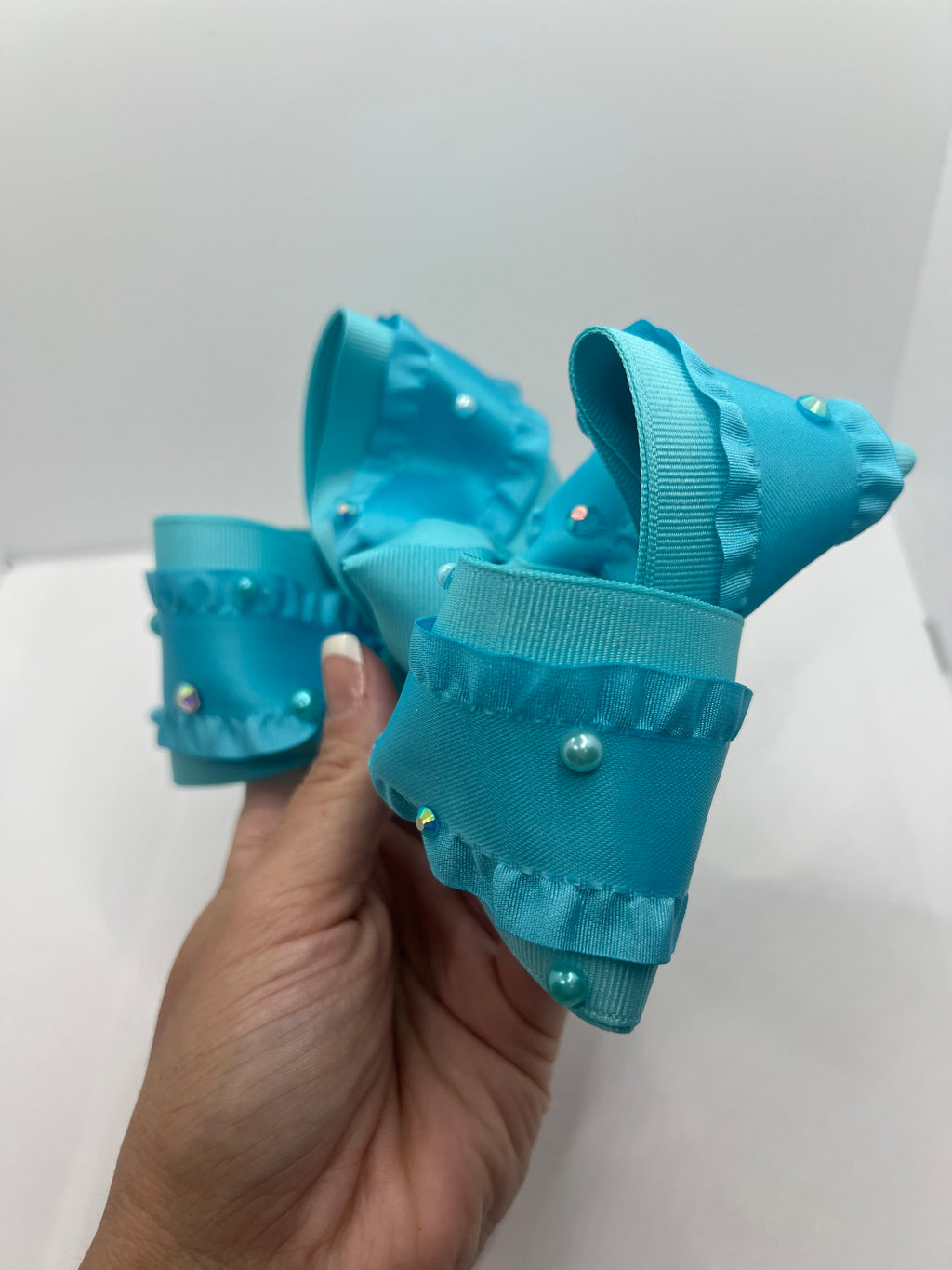 5” blue baby blue on clip