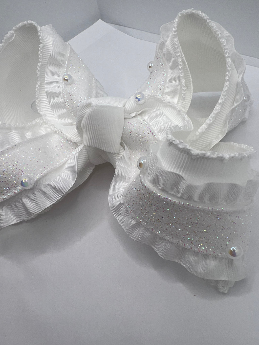 5” sparkling white on clip