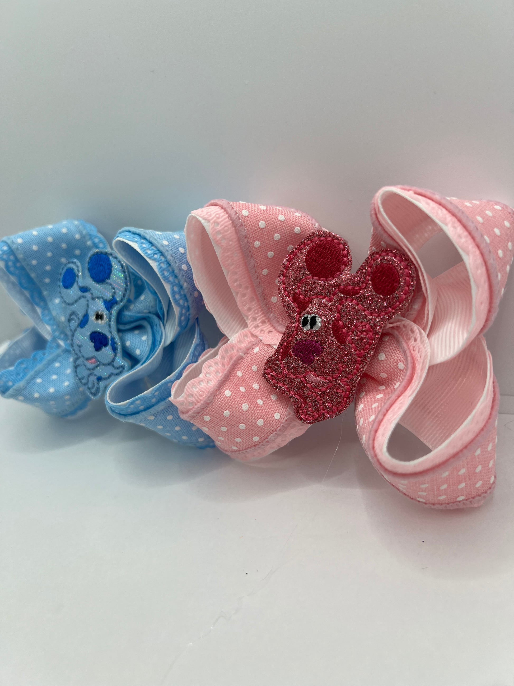 4” polka dot puppy piggies