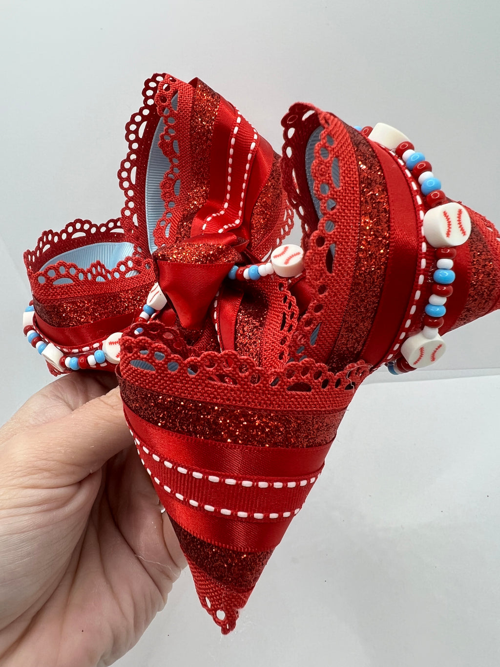 5 1/2” baseball babe collab bow