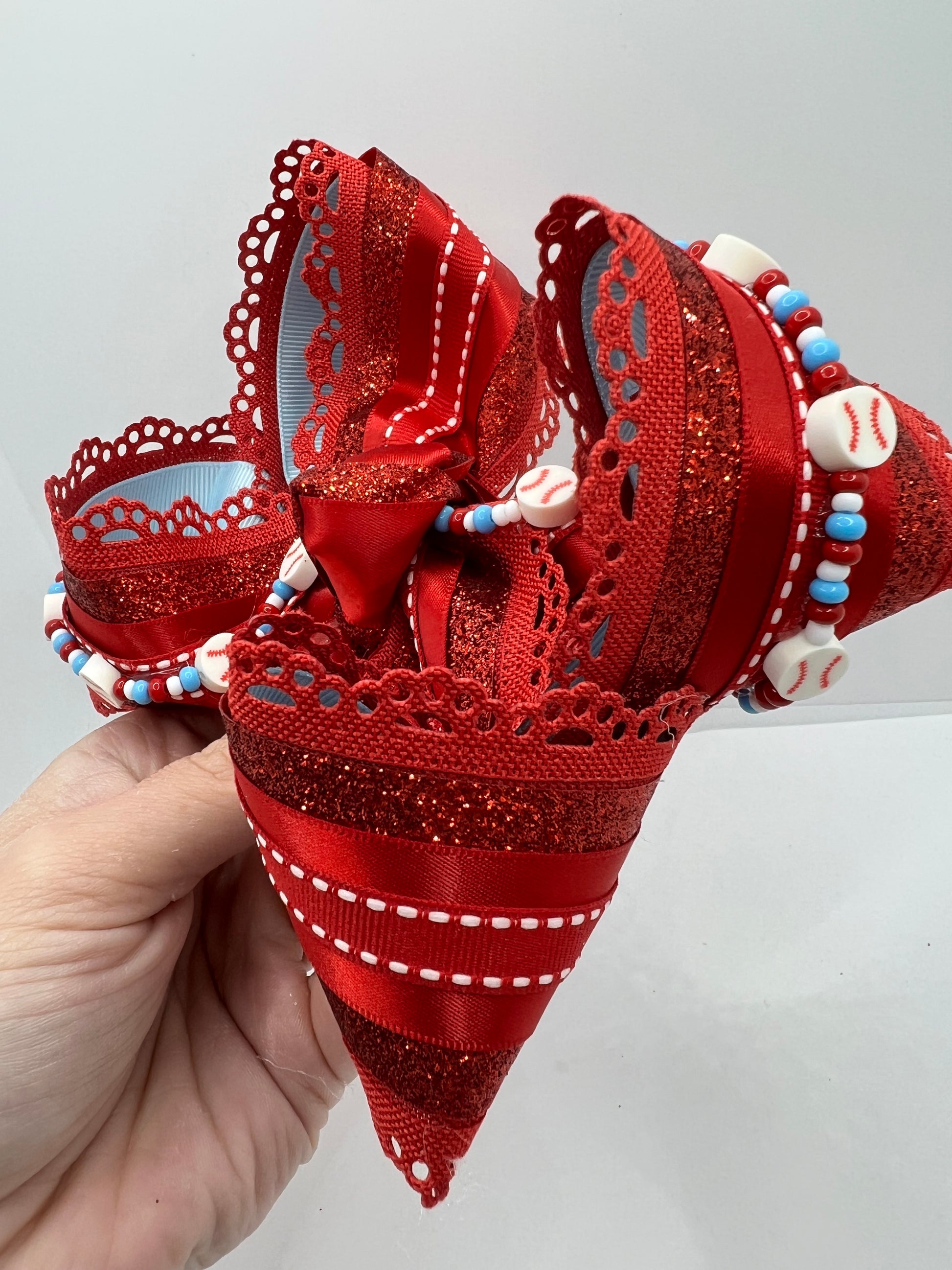 5 1/2” baseball babe collab bow