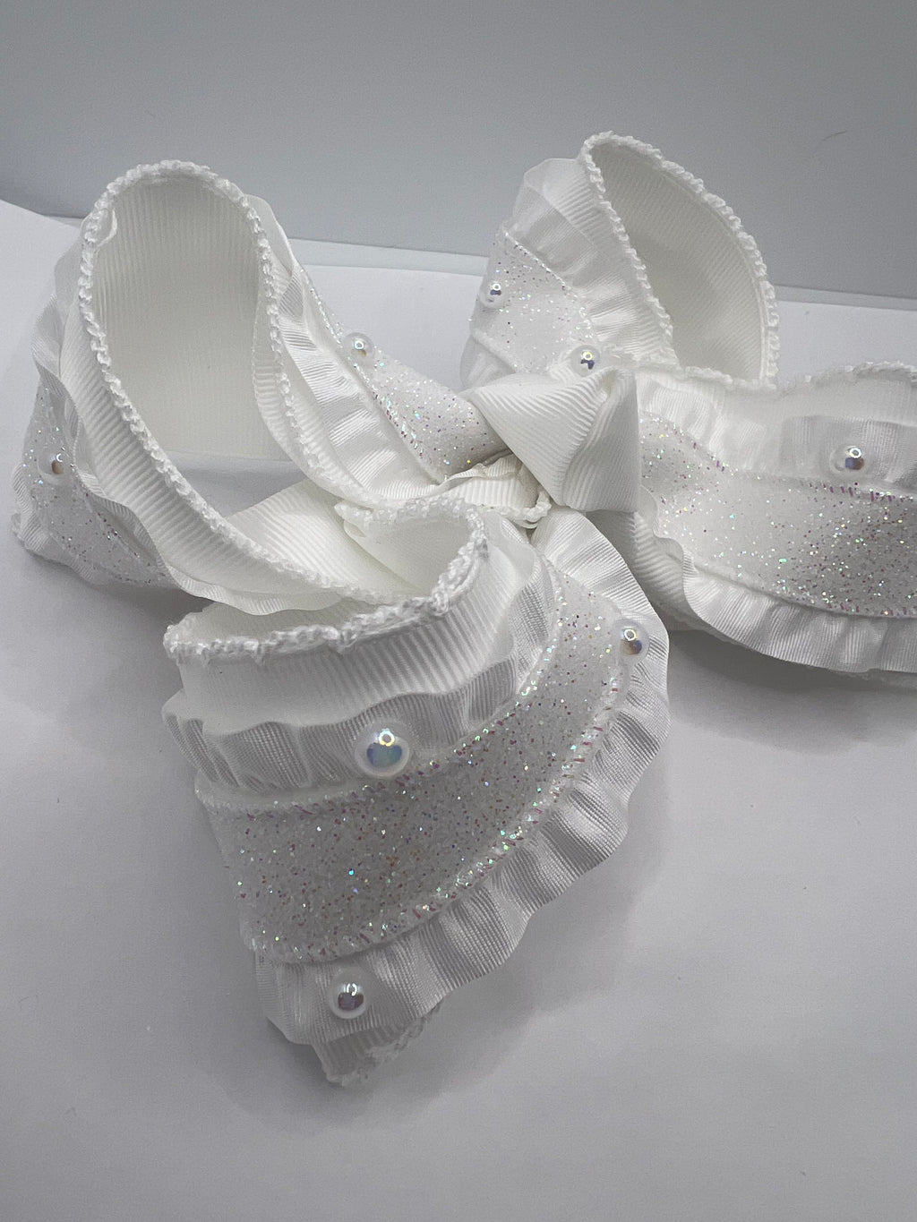 5” sparkling white on clip