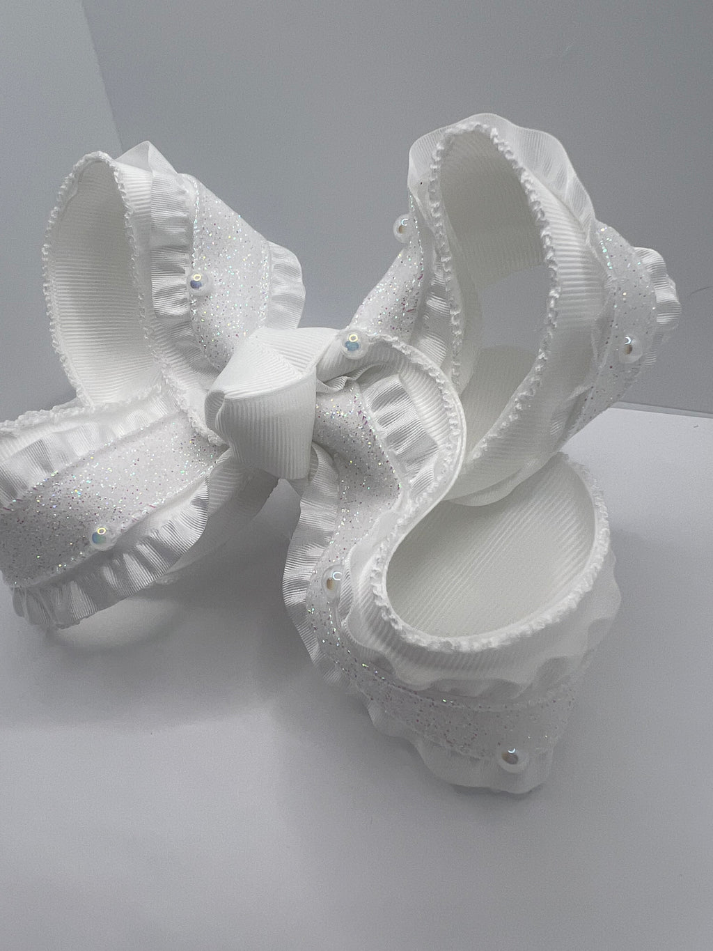 5” sparkling white on clip