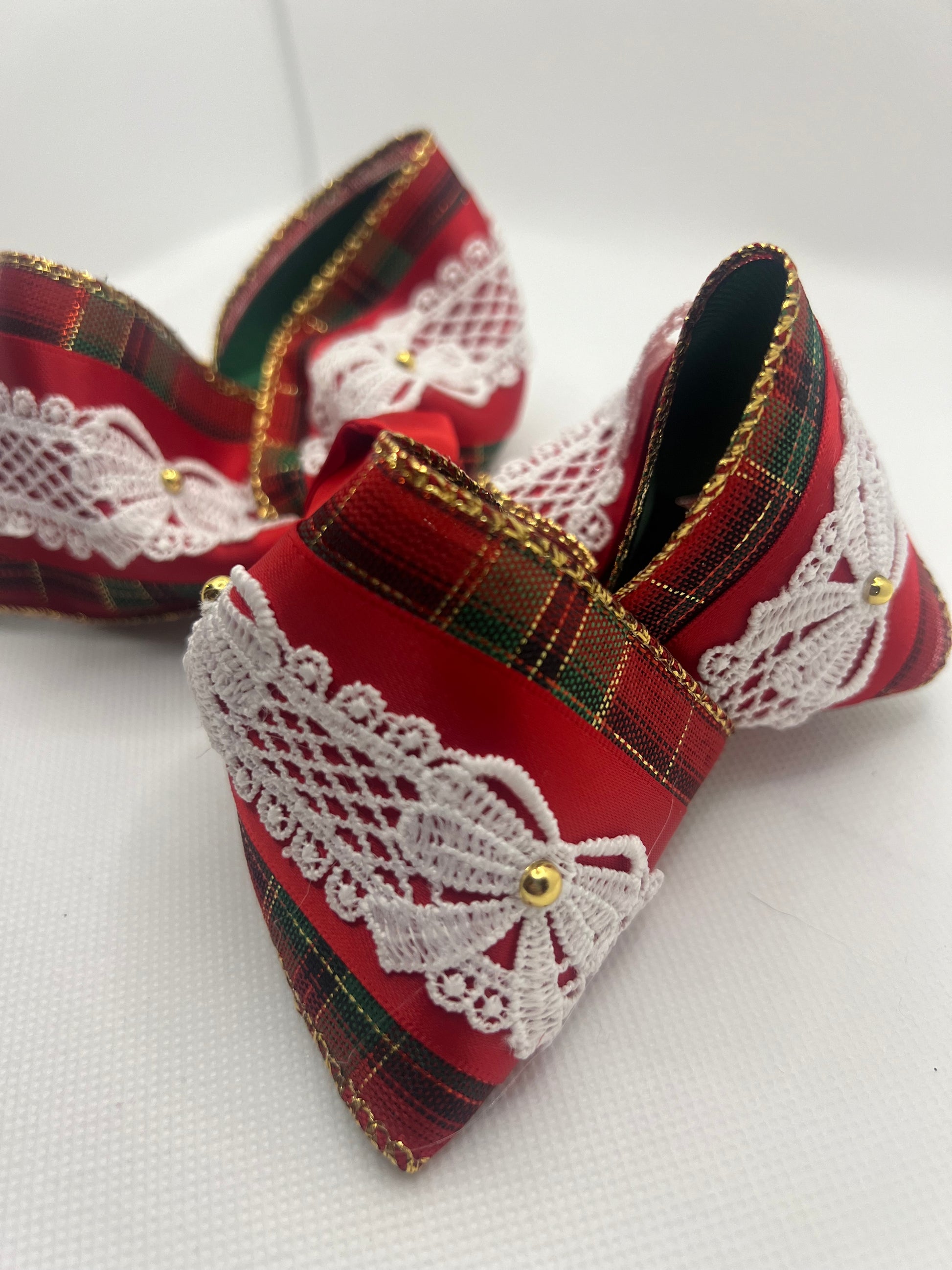 5 1/2” Christmas classic bow lace