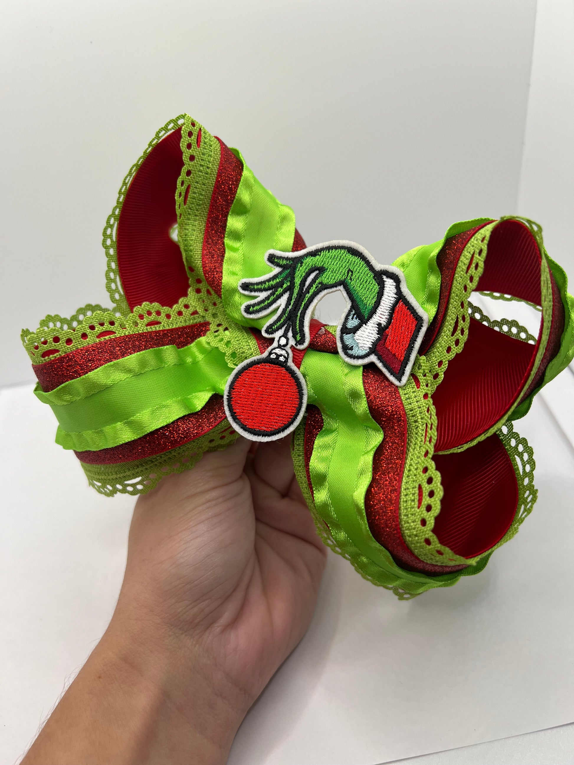 6” green & glam on clip