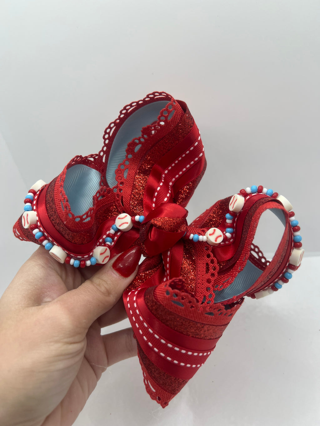 5 1/2” baseball babe collab bow