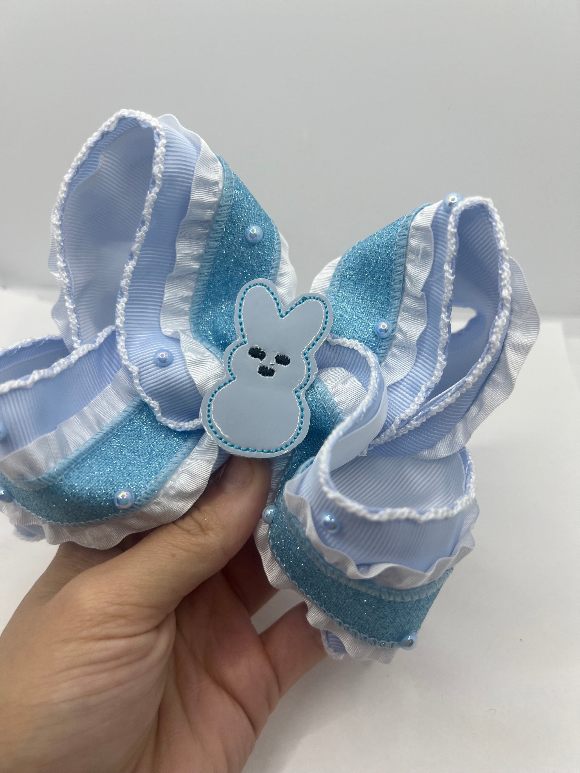 4” powder blue peep on clip