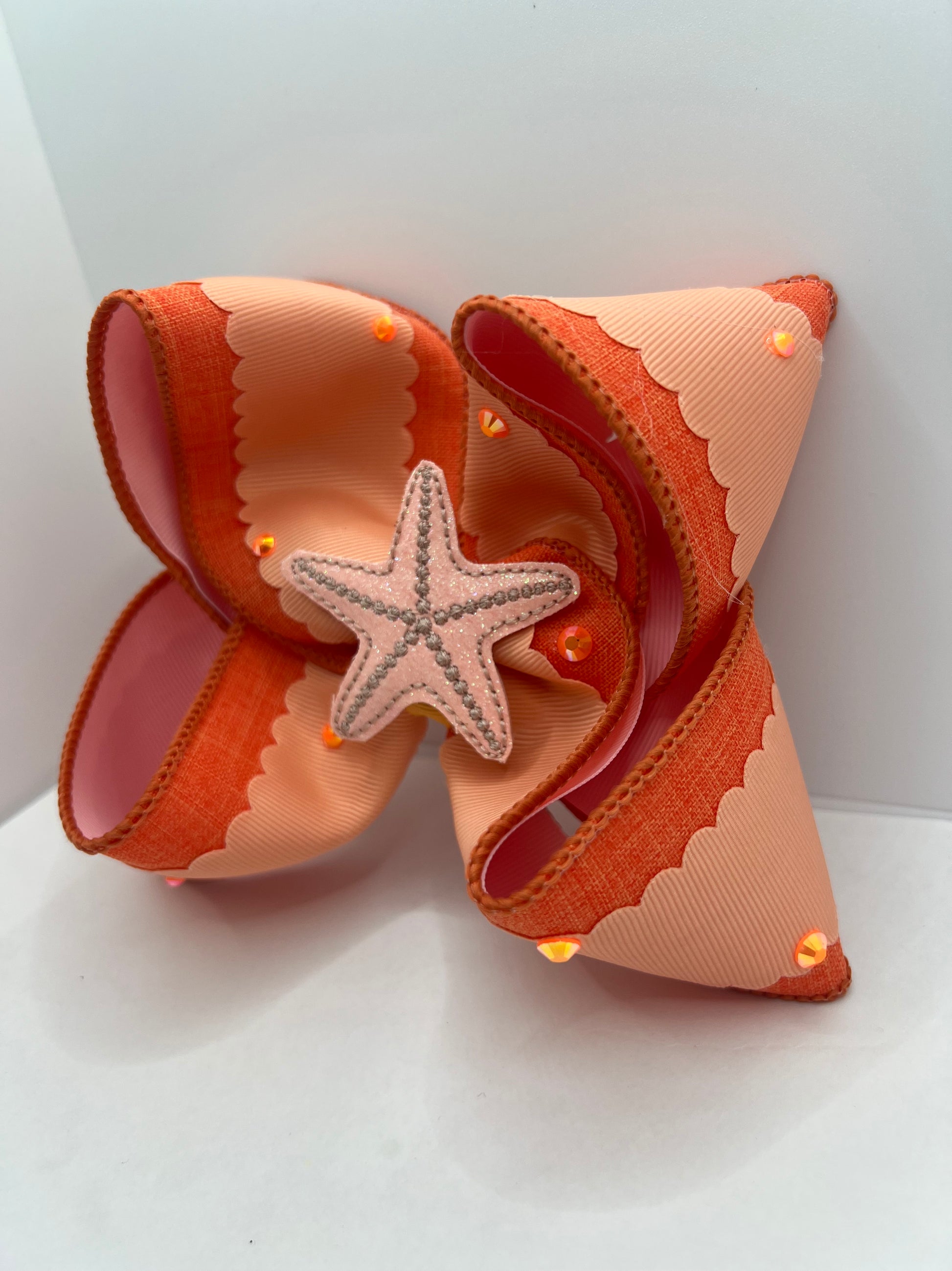 6” coral n cute on clip