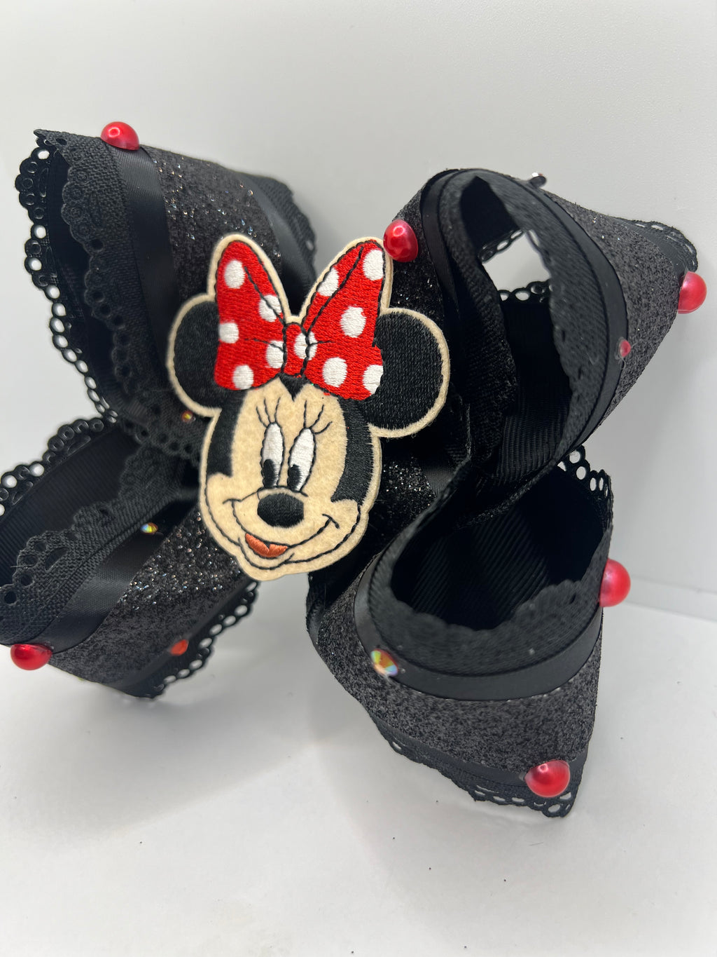 5” glitter Minnie on clip