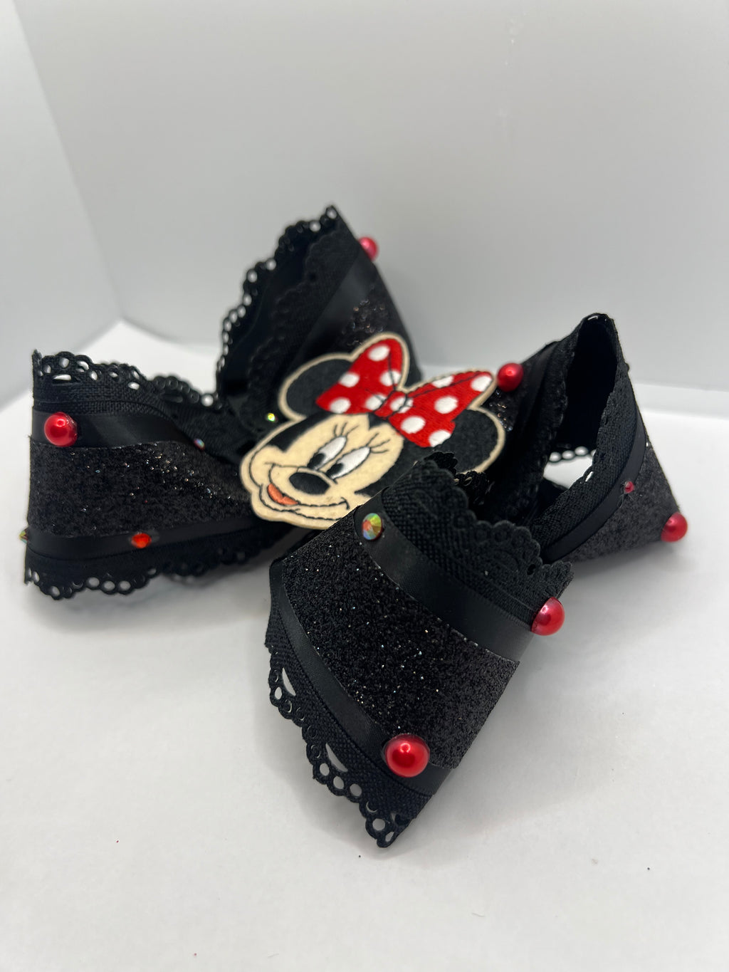 5” glitter Minnie on clip