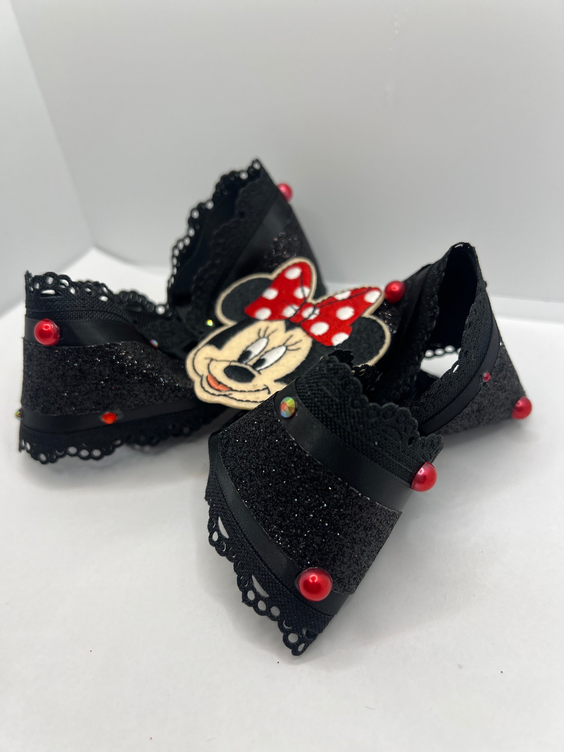5” glitter Minnie on clip
