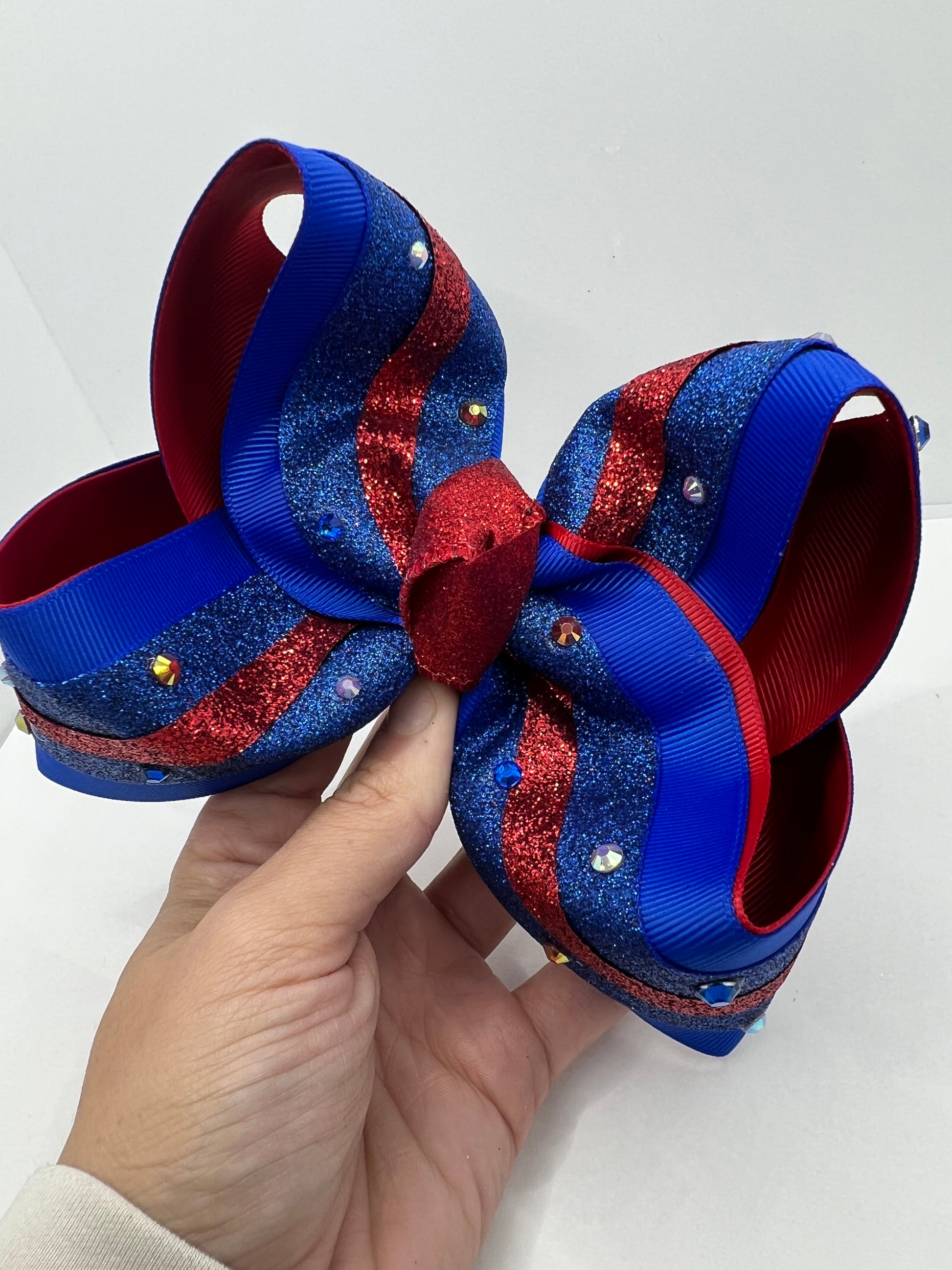 5 1/2” sparkles & stripes on clip
