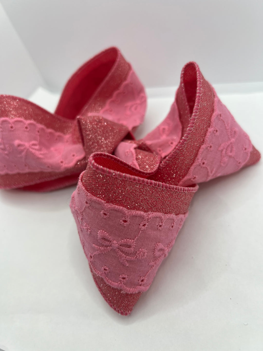 6” shimmer bows on clip