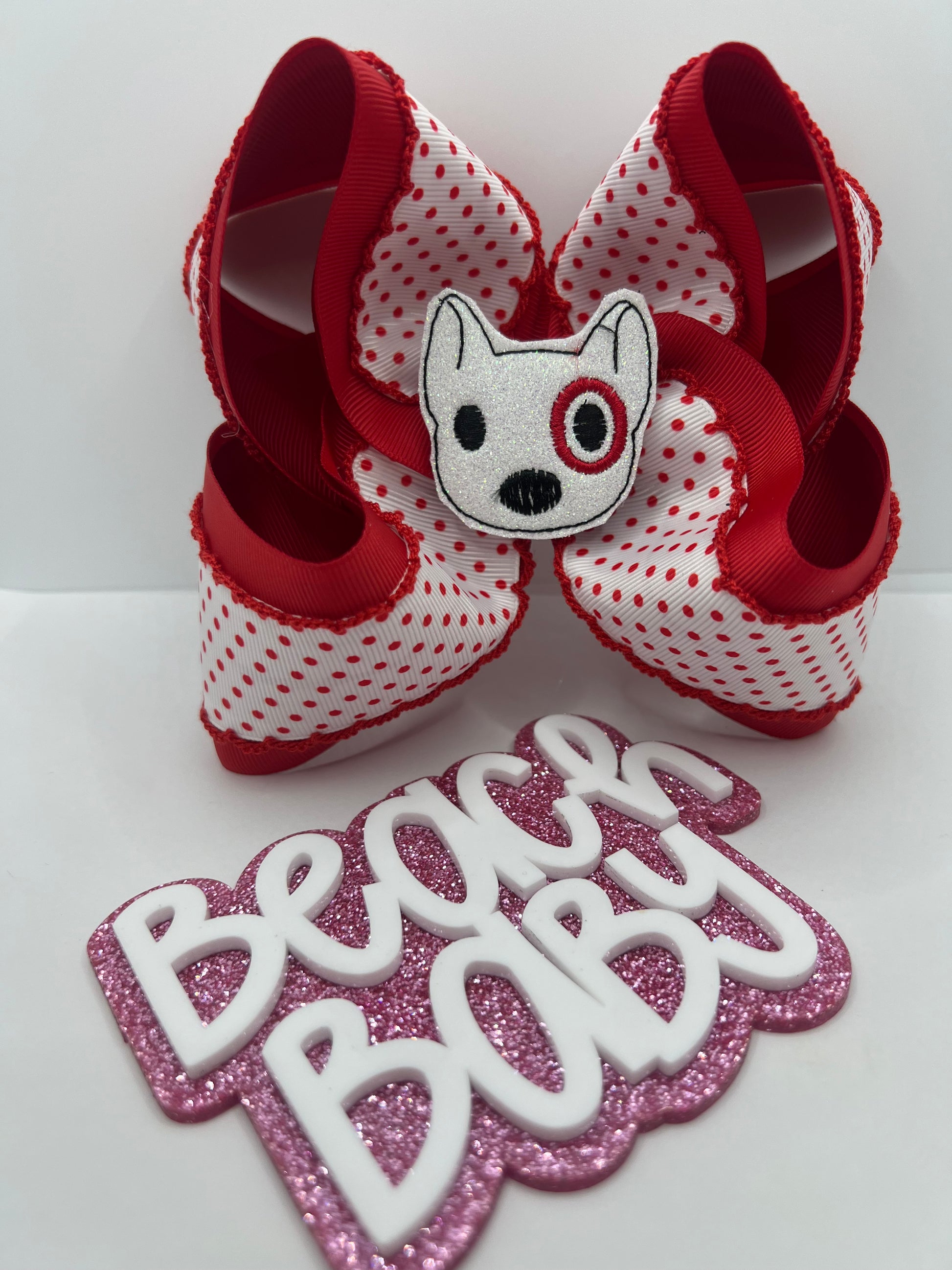 5 1/2” Polka Dot Pup on Clip