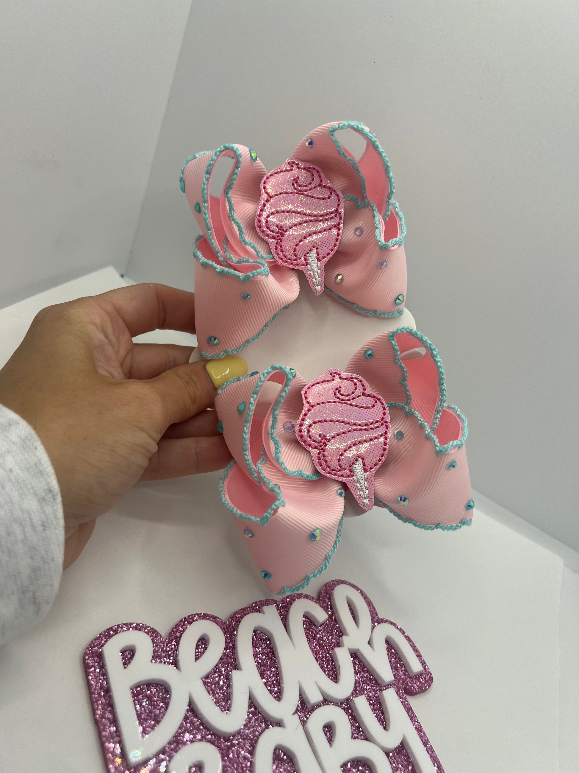 3” Rhinestones Cotton Candy Piggies
