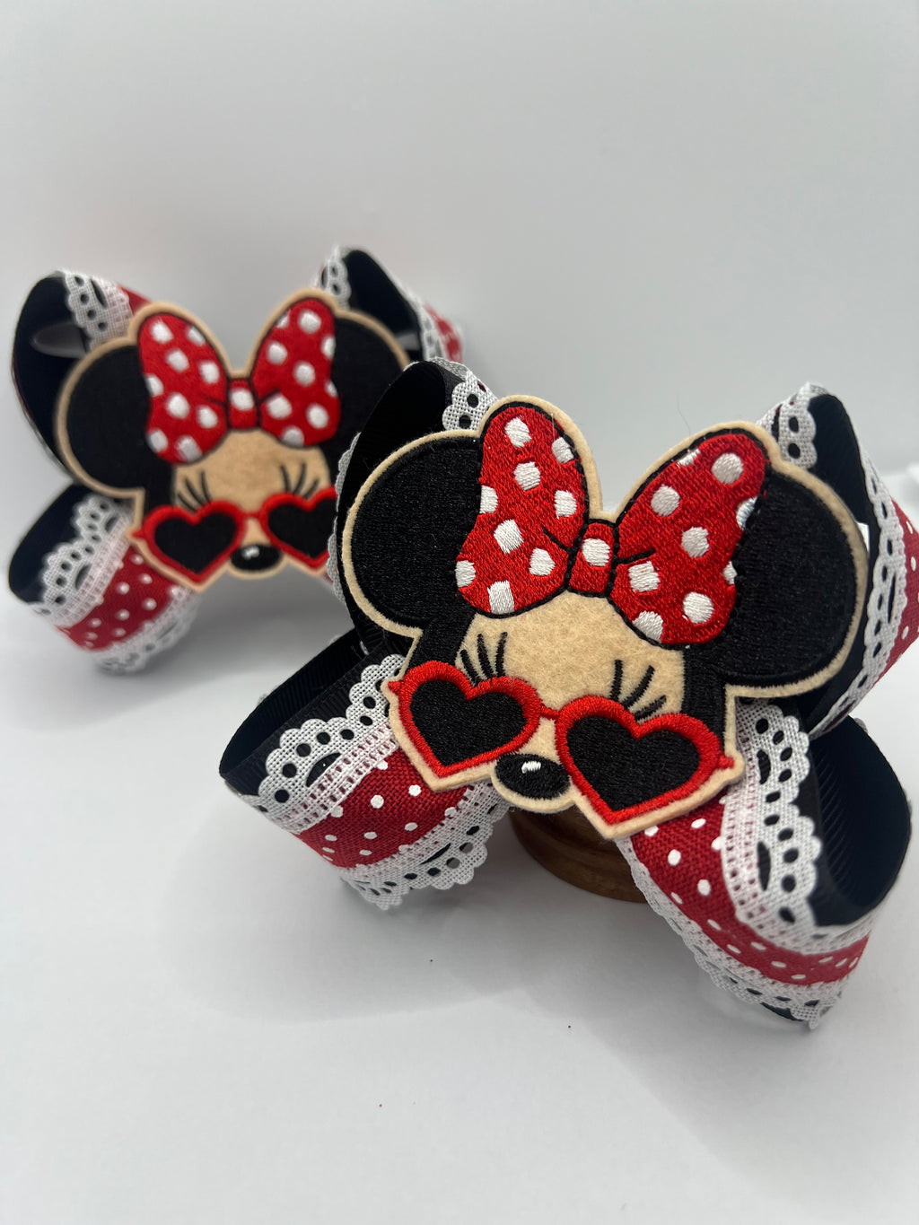 4” polka dot Minnie piggies