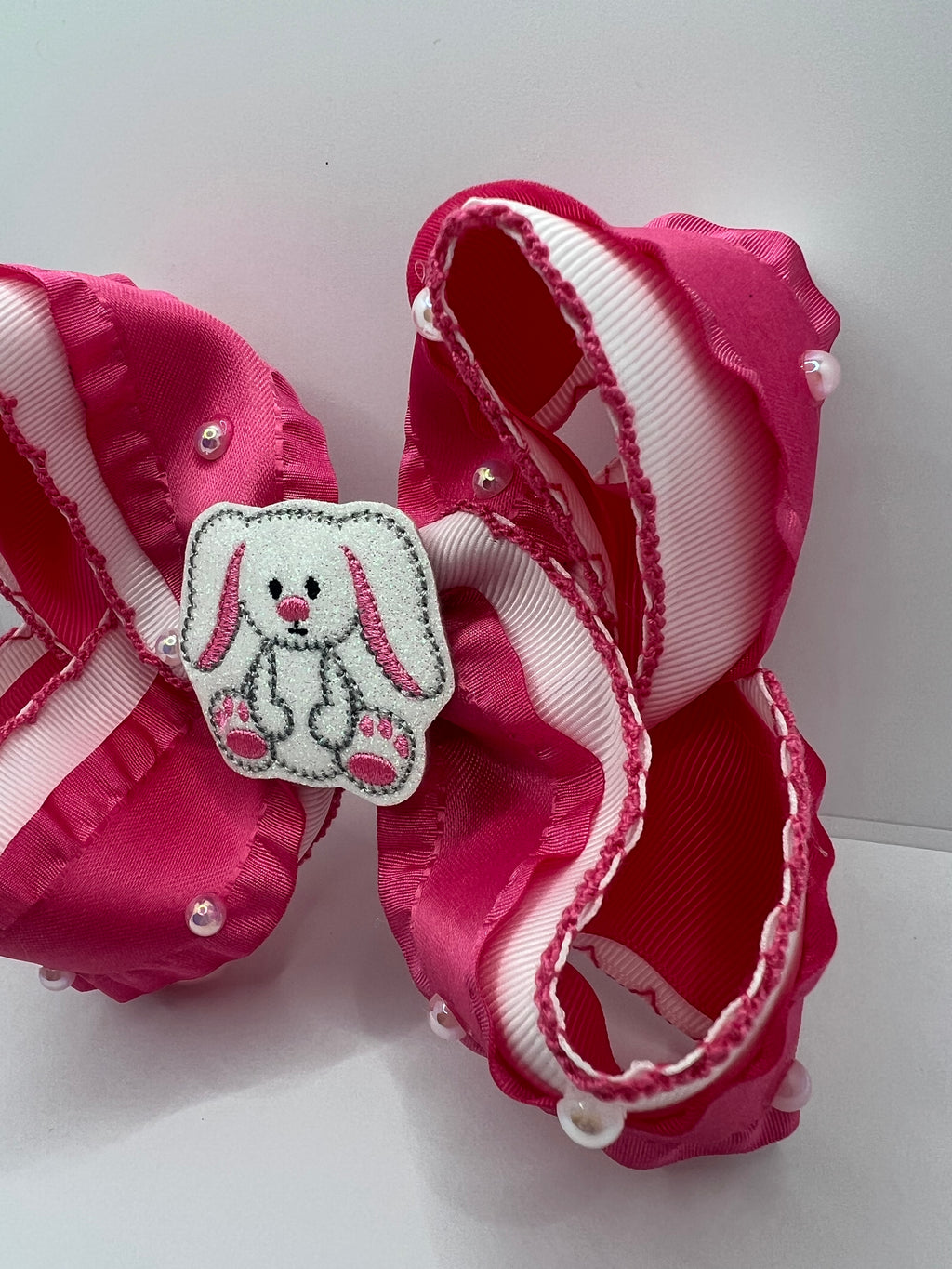 5” bunny baby on clip (defect)