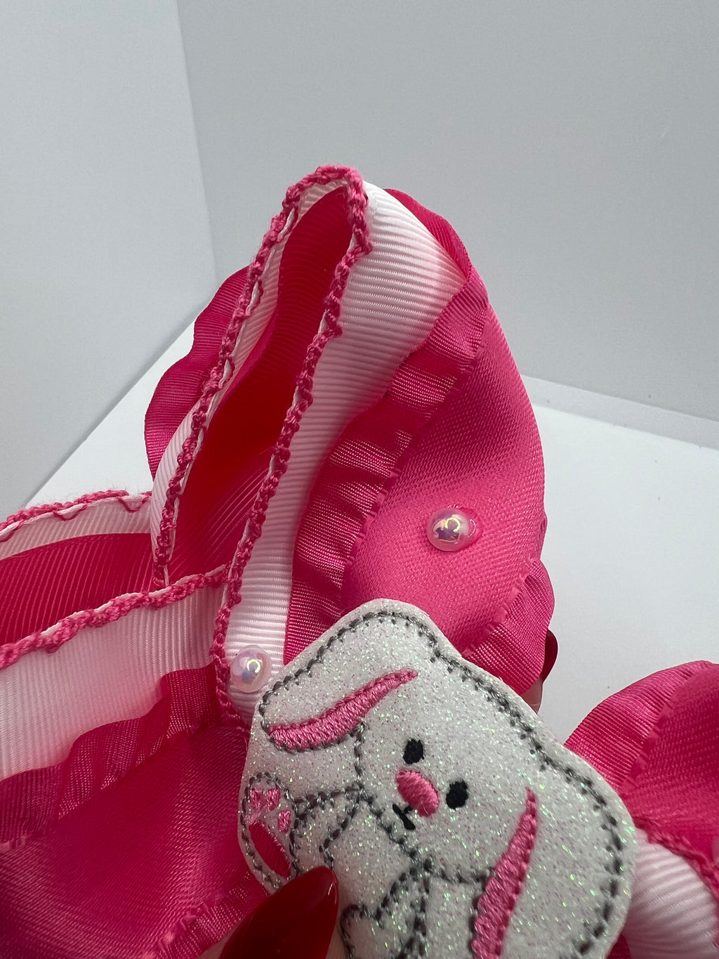 5” bunny baby on clip (defect)