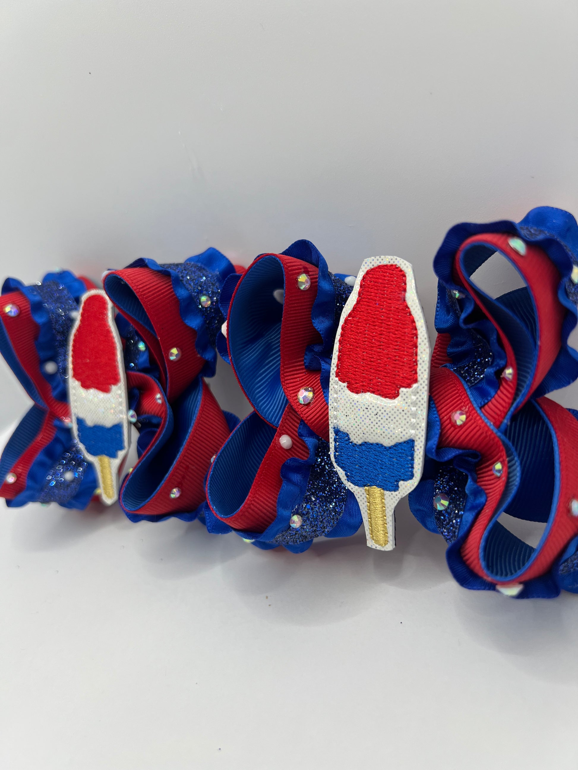 4” red , white & piggies full glam