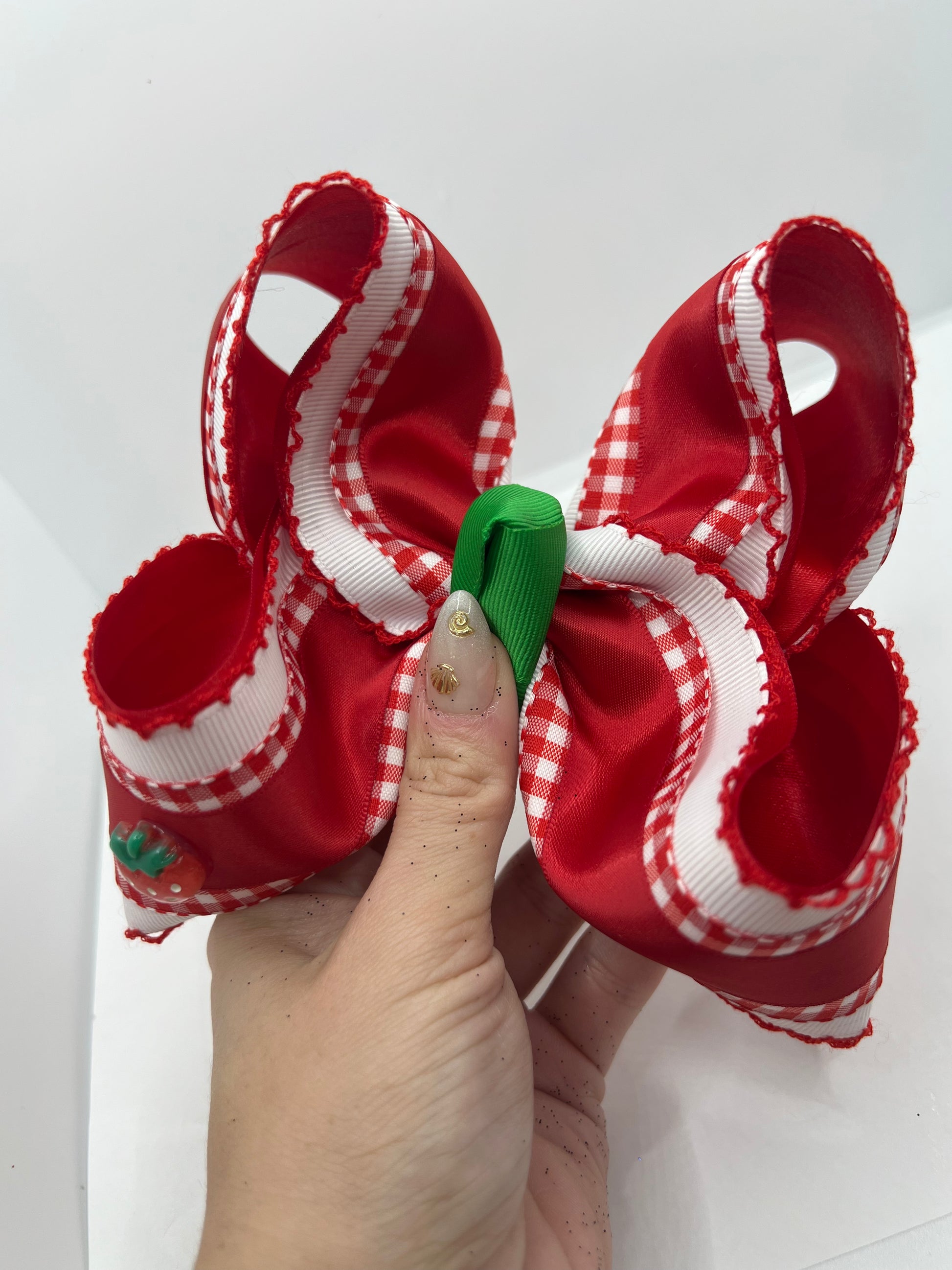 Southern Peach Smocks Red bow