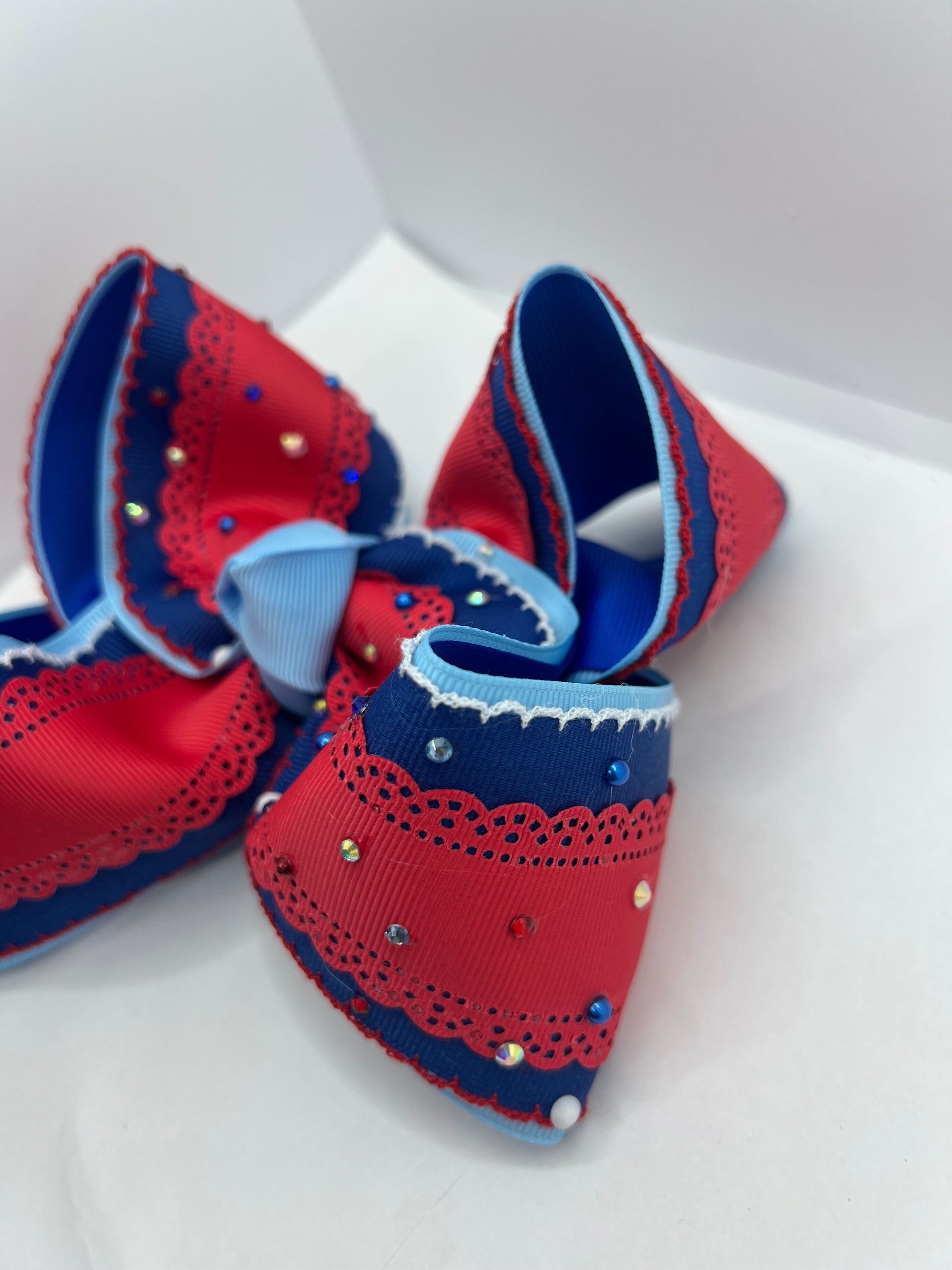 5” MS. red white and blue on clip