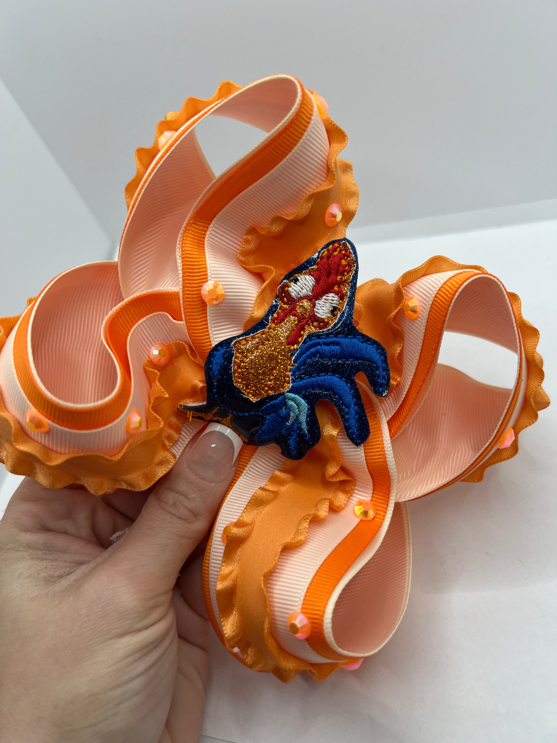 5” chicken ruffles on clip